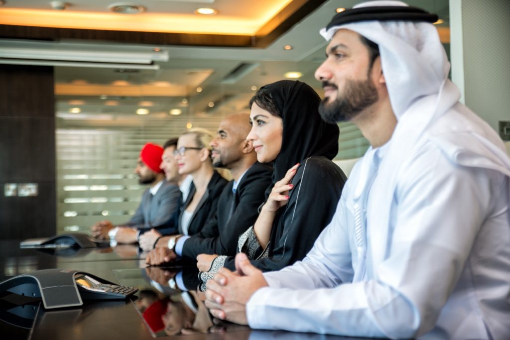 Moderne Bürogebäude in der Business Bay, Dubai.