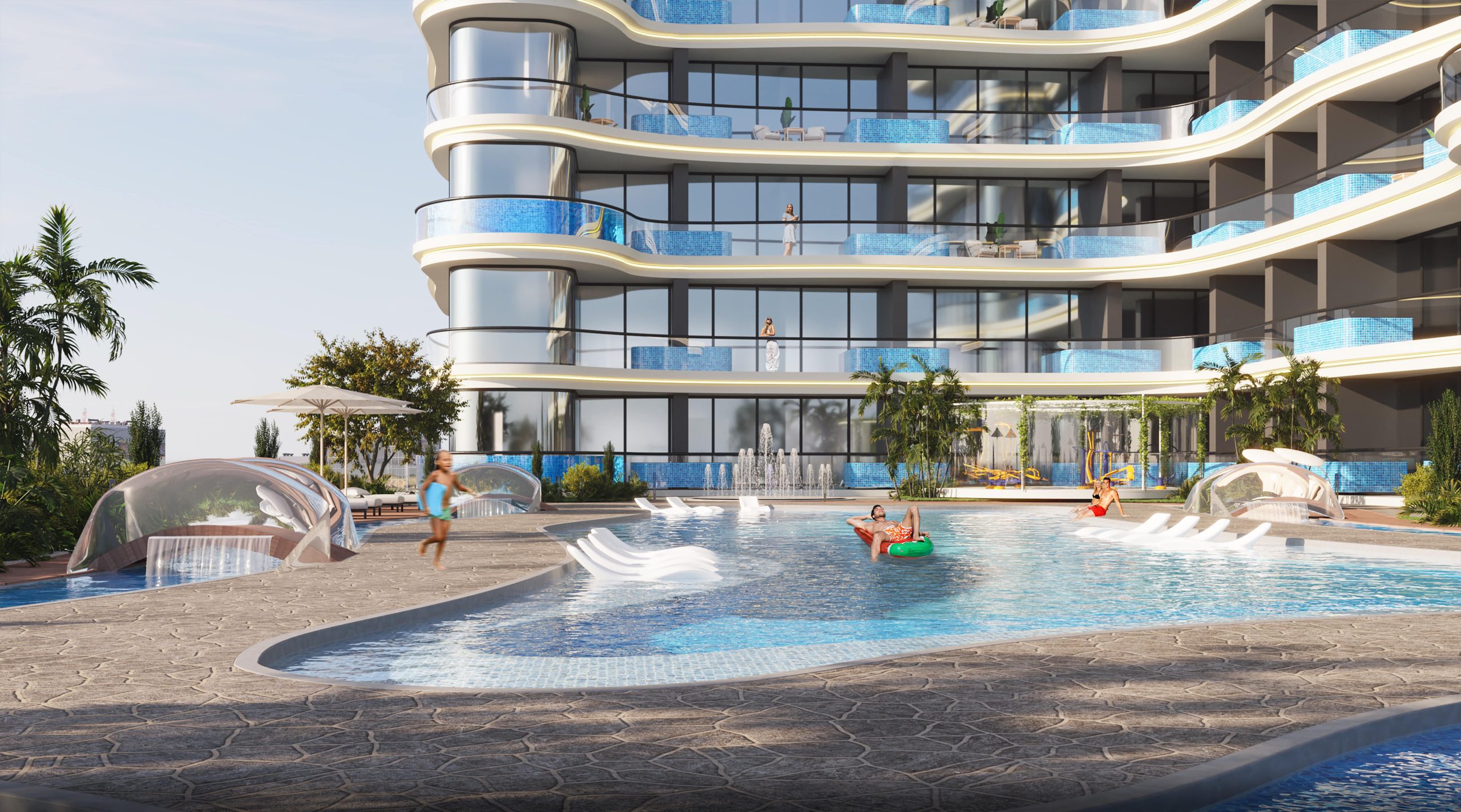 Apartments with private pools offering luxury and relaxation at SAMANA Al Barari Views, Majan.